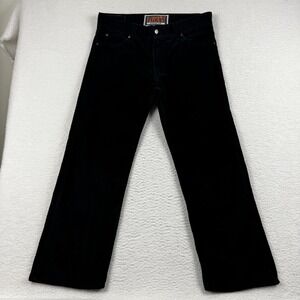 Vintage Levi's 549 Low Loose Pants Mens 36x30‎ Black Cotton Corduroy Straight